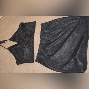 Black glitter 2 piece set